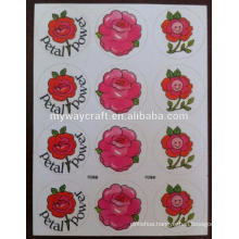 promotional custom scratch and sniff sticker flower scented label